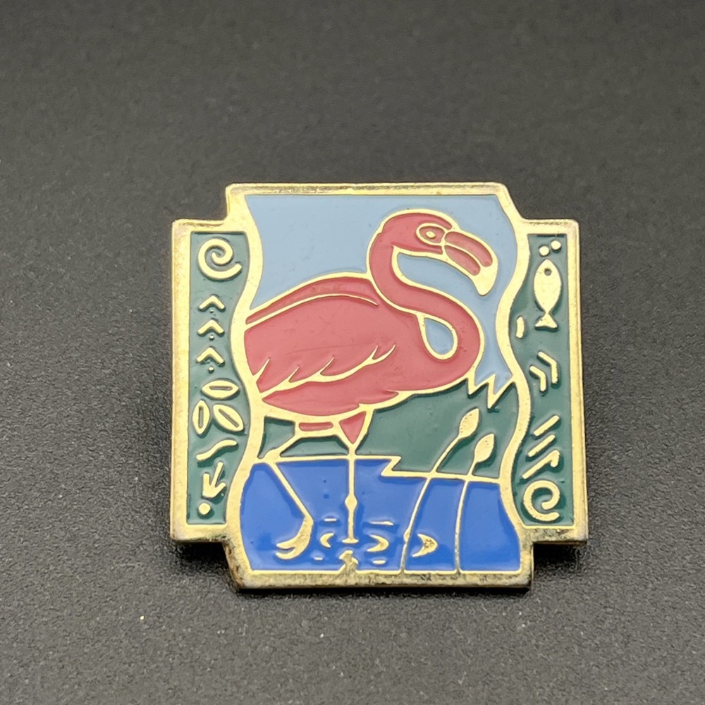 World Wildlife Fund WWF Flamingo Go Wild Lapel Hat‎ Pin